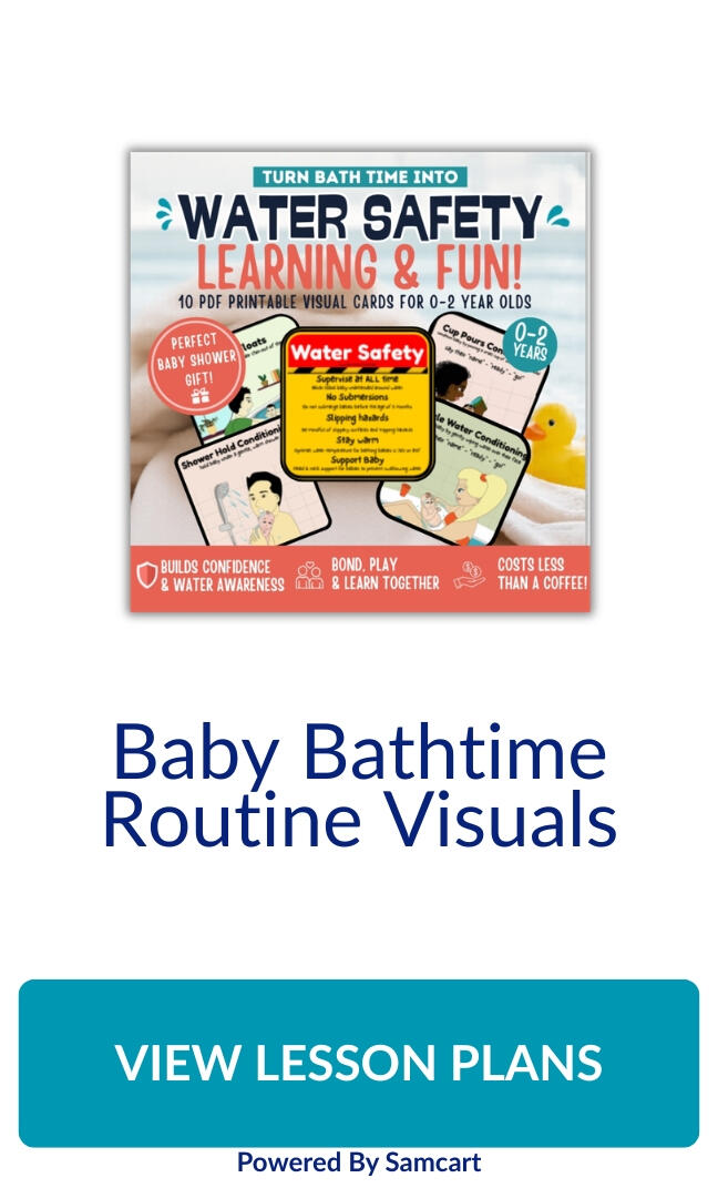 Visuals for babies bath time routine