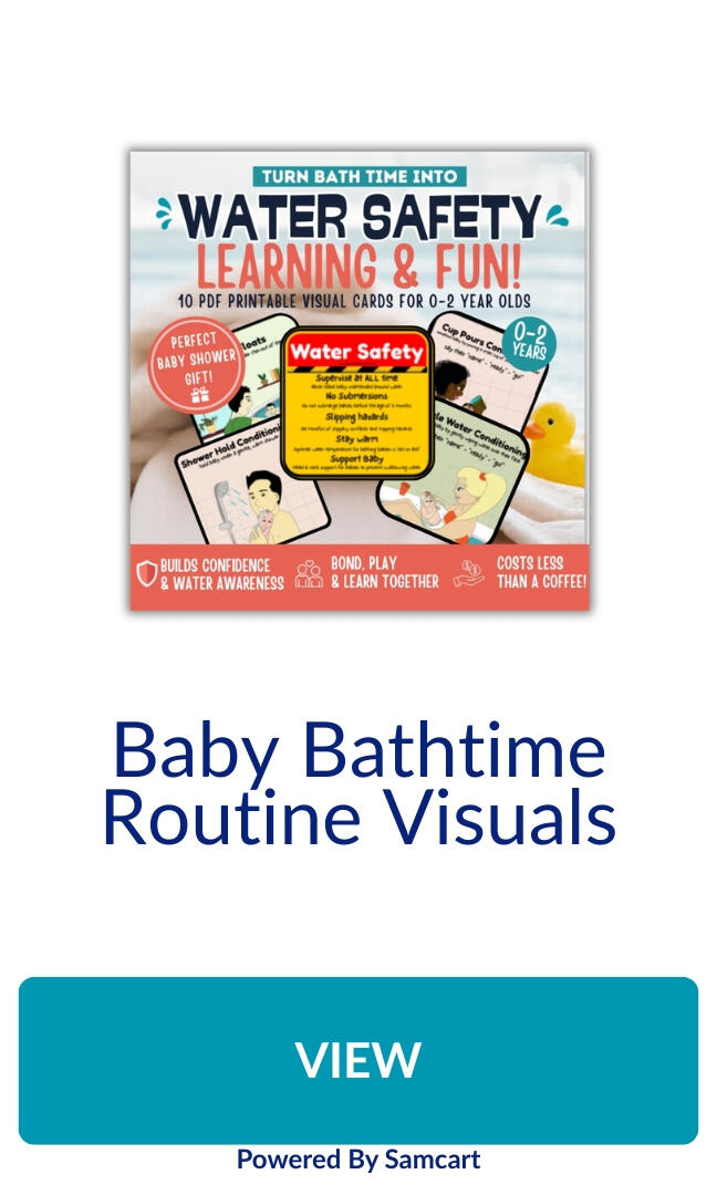 Visuals for babies bath time routine