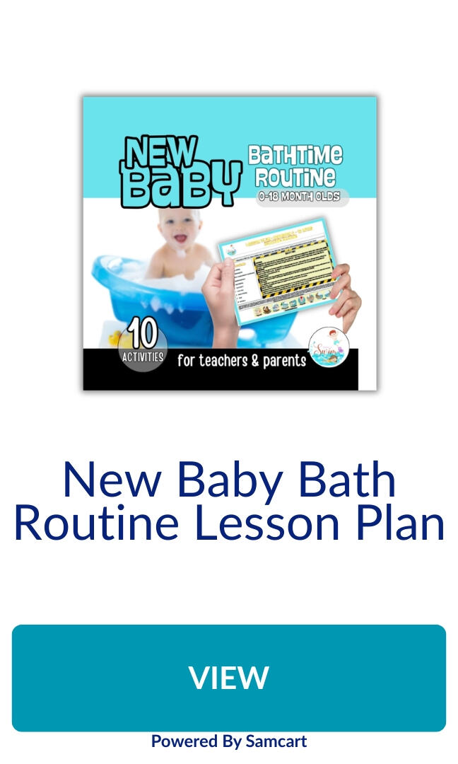 Bathtime swim class for babies