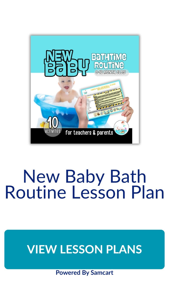 Bathtime swim class for babies